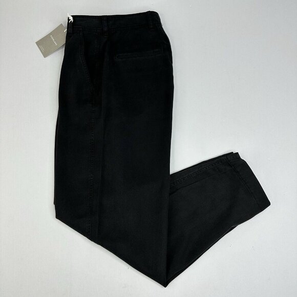 Everlane Women’s‎ NWT Muted Black The Tencel Relaxed Chino Pant 0/W28/L28.5 - Picture 2 of 13